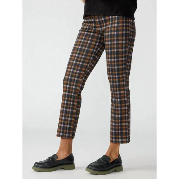 NEW SANCTUARY carnaby kick crop semi high rise legging in cottage check - Picture 2 of 3